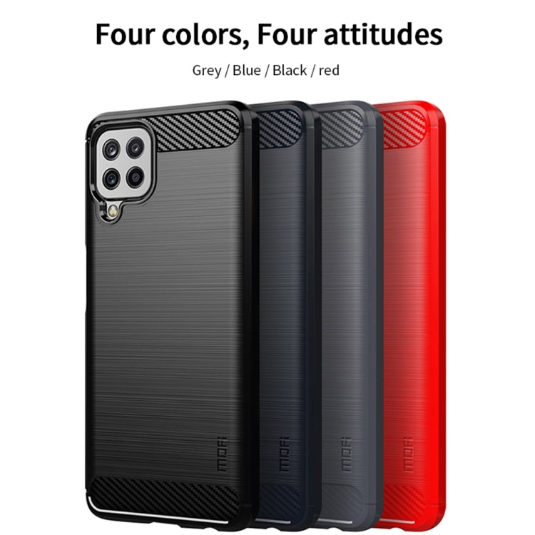 For Samsung Galaxy A22 4G MOFI Gentleness Series Brushed Texture Carbon Fiber Soft TPU Case(Black) - Galaxy Phone Cases by MOFI | Online Shopping South Africa | PMC TechLife