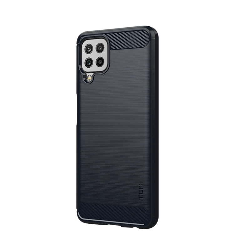 For Samsung Galaxy A22 4G MOFI Gentleness Series Brushed Texture Carbon Fiber Soft TPU Case(Blue) - free shipping - PMC TechLife - Order now!