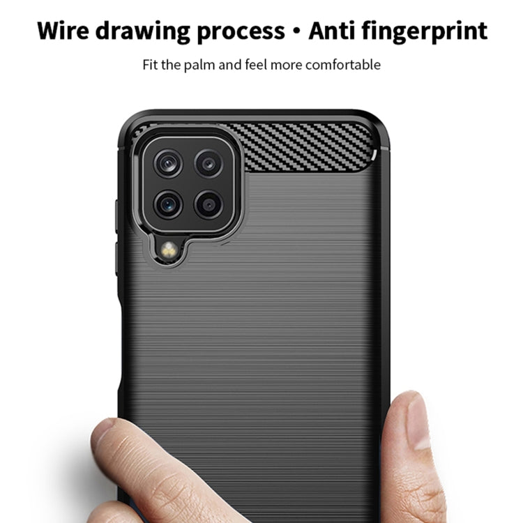 For Samsung Galaxy A22 4G MOFI Gentleness Series Brushed Texture Carbon Fiber Soft TPU Case(Blue) - free shipping - PMC TechLife - Order now!