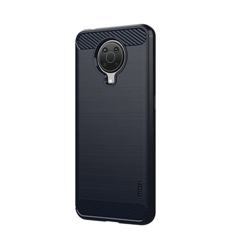For Nokia G10 / G20 / 6.3 MOFI Gentleness Series Brushed Texture Carbon Fiber Soft TPU Case(Blue) - Nokia Cases by MOFI | Online Shopping South Africa | PMC TechLife | Buy Now Pay Later Mobicred