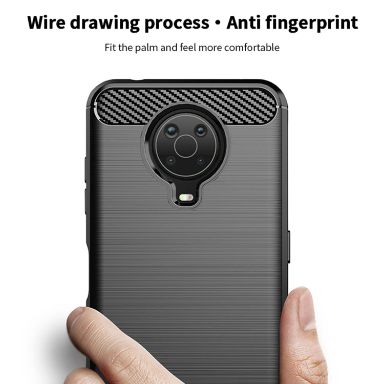 For Nokia G10 / G20 / 6.3 MOFI Gentleness Series Brushed Texture Carbon Fiber Soft TPU Case(Gray) - Nokia Cases by MOFI | Online Shopping South Africa | PMC TechLife