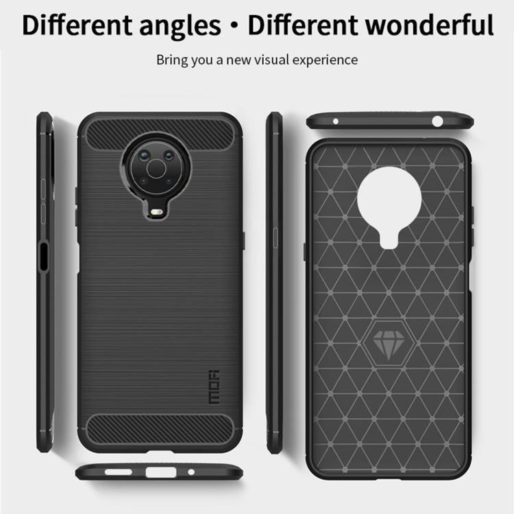 For Nokia G10 / G20 / 6.3 MOFI Gentleness Series Brushed Texture Carbon Fiber Soft TPU Case(Red) - Nokia Cases by MOFI | Online Shopping South Africa | PMC TechLife
