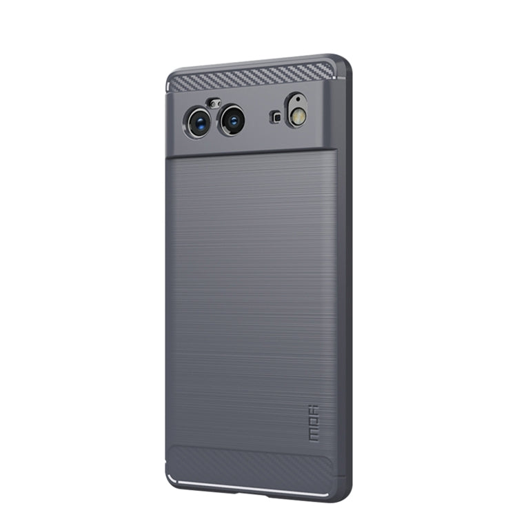 For Google Pixel 6 MOFI Gentleness Series Brushed Texture Carbon Fiber Soft TPU Case(Gray) - Google Cases by MOFI | Online Shopping South Africa | PMC TechLife | Buy Now Pay Later Mobicred