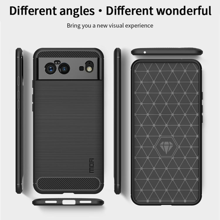 For Google Pixel 6 MOFI Gentleness Series Brushed Texture Carbon Fiber Soft TPU Case(Gray) - Google Cases by MOFI | Online Shopping South Africa | PMC TechLife | Buy Now Pay Later Mobicred
