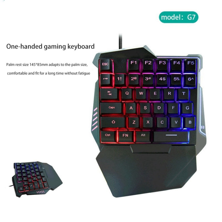 G7 37 Keys USB One-Handed Numeric Keyboard with Backlit, Cable Length: 1.8m - Wired Keyboard by PMC Jewellery | Online Shopping South Africa | PMC Jewellery | Buy Now Pay Later Mobicred