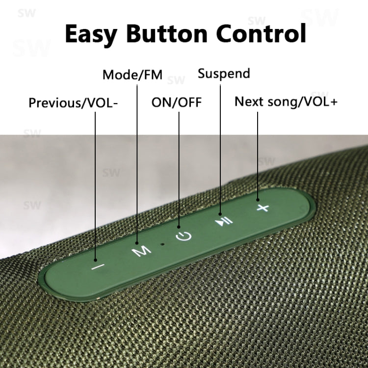 T&G TG187 Portable Waterproof Wireless Bass Surround Bluetooth Speaker with Shoulder Strap, Support FM / TF  Card(Black) - free shipping - PMC Jewellery - Order now!