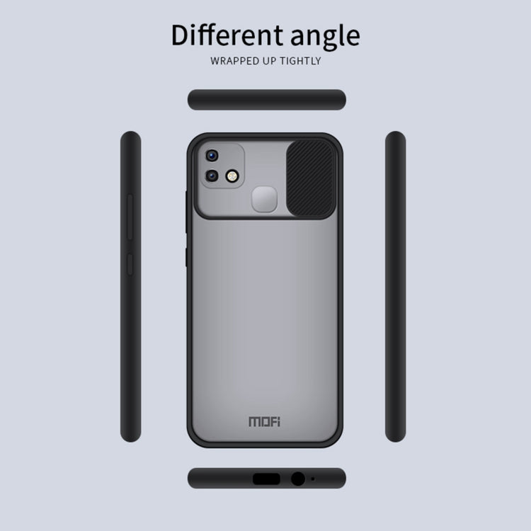 For Infinix HOT 10i MOFI Xing Dun Series Translucent Frosted PC + TPU Privacy Anti-glare Shockproof All-inclusive Protective Case(Black) - Infinix Cases by MOFI | Online Shopping South Africa | PMC TechLife