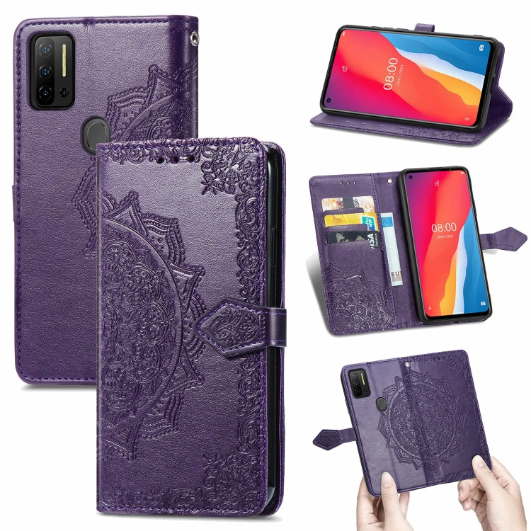 For Ulefone Note 11 Plus Mandala Flower Embossed Horizontal Flip Leather Case with Bracket / Card Slot / Wallet / Lanyard(Purple) - Ulefone Cases by PMC Jewellery | Online Shopping South Africa | PMC Jewellery | Buy Now Pay Later Mobicred