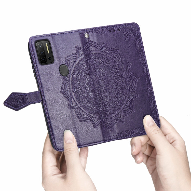 For Ulefone Note 11 Plus Mandala Flower Embossed Horizontal Flip Leather Case with Bracket / Card Slot / Wallet / Lanyard(Purple) - Ulefone Cases by PMC Jewellery | Online Shopping South Africa | PMC Jewellery | Buy Now Pay Later Mobicred