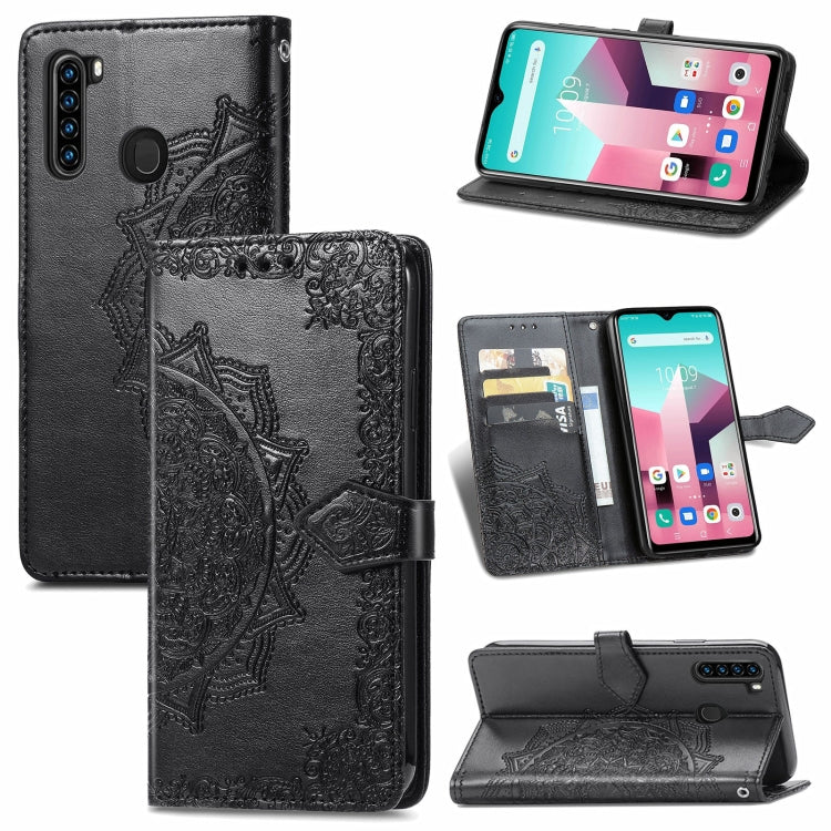 For Blackview A80 Pro Mandala Flower Embossed Horizontal Flip Leather Case with Holder & Three Card Slots & Wallet & Lanyard(Black) - More Brand by PMC TechLife | Online Shopping South Africa | PMC TechLife | Buy Now Pay Later Mobicred