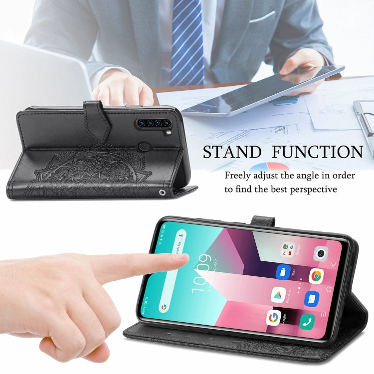 For Blackview A80 Pro Mandala Flower Embossed Horizontal Flip Leather Case with Holder & Three Card Slots & Wallet & Lanyard(Black) - More Brand by PMC TechLife | Online Shopping South Africa | PMC TechLife | Buy Now Pay Later Mobicred