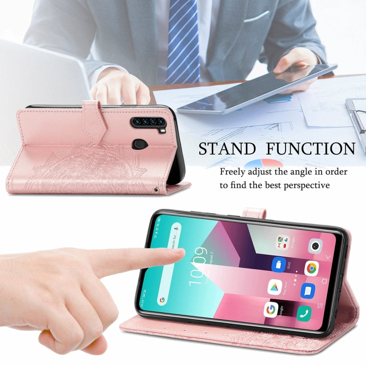For Blackview A80 Pro Mandala Flower Embossed Horizontal Flip Leather Case with Holder & Three Card Slots & Wallet & Lanyard(Rose Gold) - More Brand by PMC TechLife | Online Shopping South Africa | PMC TechLife | Buy Now Pay Later Mobicred