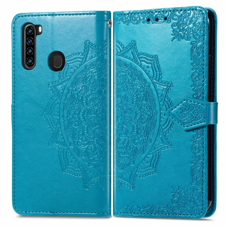For Blackview A80 Pro Mandala Flower Embossed Horizontal Flip Leather Case with Holder & Three Card Slots & Wallet & Lanyard(Blue) - More Brand by PMC TechLife | Online Shopping South Africa | PMC TechLife