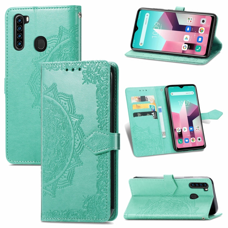 For Blackview A80 Pro Mandala Flower Embossed Horizontal Flip Leather Case with Holder & Three Card Slots & Wallet & Lanyard(Green) - More Brand by PMC TechLife | Online Shopping South Africa | PMC TechLife | Buy Now Pay Later Mobicred