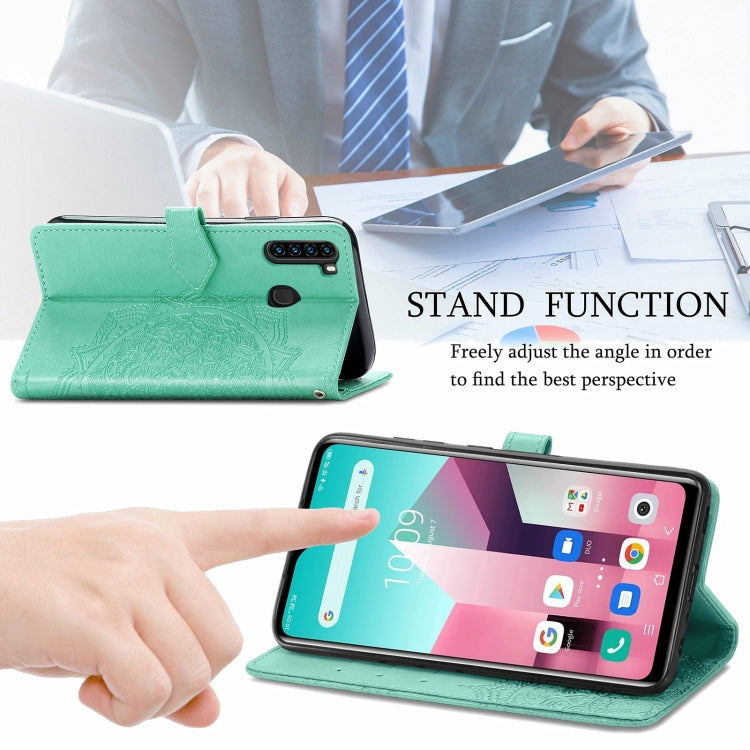 For Blackview A80 Pro Mandala Flower Embossed Horizontal Flip Leather Case with Holder & Three Card Slots & Wallet & Lanyard(Green) - More Brand by PMC TechLife | Online Shopping South Africa | PMC TechLife | Buy Now Pay Later Mobicred