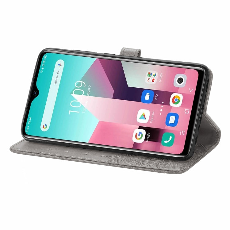 For Blackview A80 Pro Mandala Flower Embossed Horizontal Flip Leather Case with Holder & Three Card Slots & Wallet & Lanyard(Grey) - More Brand by PMC TechLife | Online Shopping South Africa | PMC TechLife | Buy Now Pay Later Mobicred