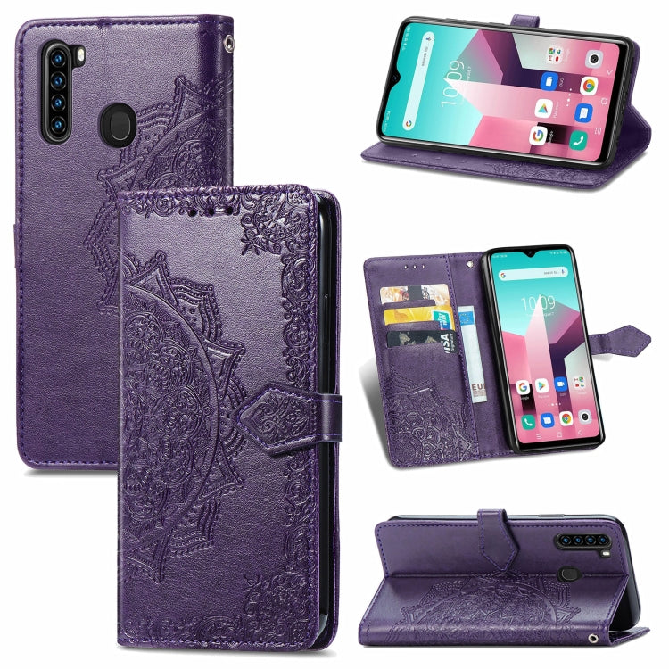 For Blackview A80 Pro Mandala Flower Embossed Horizontal Flip Leather Case with Holder & Three Card Slots & Wallet & Lanyard(Purple) - More Brand by PMC TechLife | Online Shopping South Africa | PMC TechLife | Buy Now Pay Later Mobicred