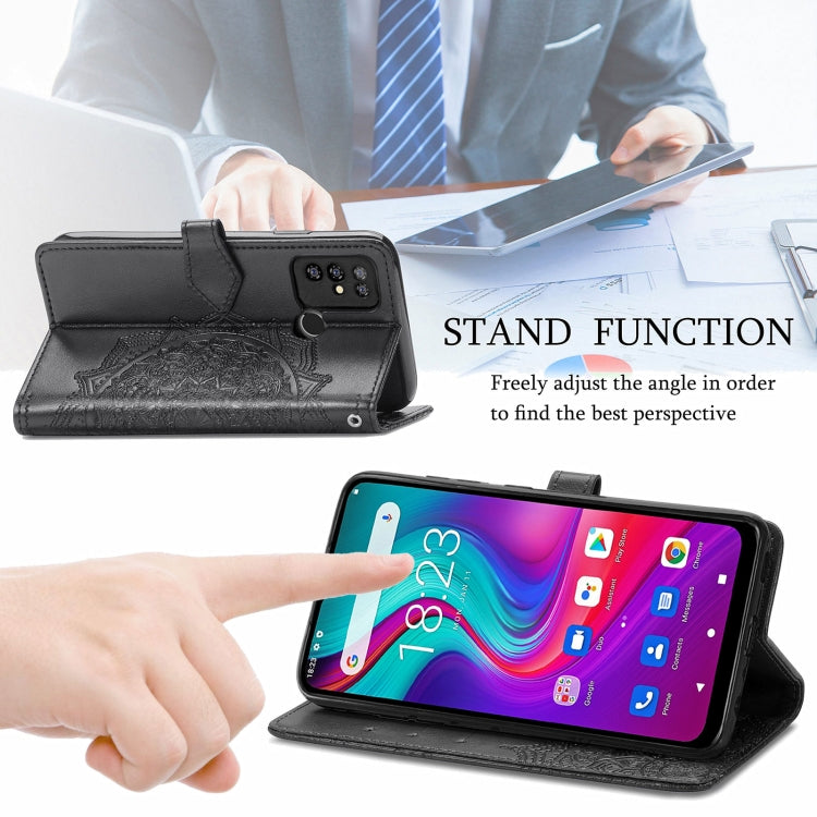 For Doogee X96 Pro Mandala Flower Embossed Horizontal Flip Leather Case with Holder & Three Card Slots & Wallet & Lanyard(Black) - More Brand by PMC TechLife | Online Shopping South Africa | PMC TechLife | Buy Now Pay Later Mobicred