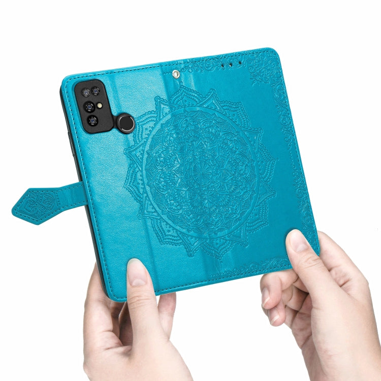 For Doogee X96 Pro Mandala Flower Embossed Horizontal Flip Leather Case with Holder & Three Card Slots & Wallet & Lanyard(Blue) - More Brand by PMC TechLife | Online Shopping South Africa | PMC TechLife | Buy Now Pay Later Mobicred