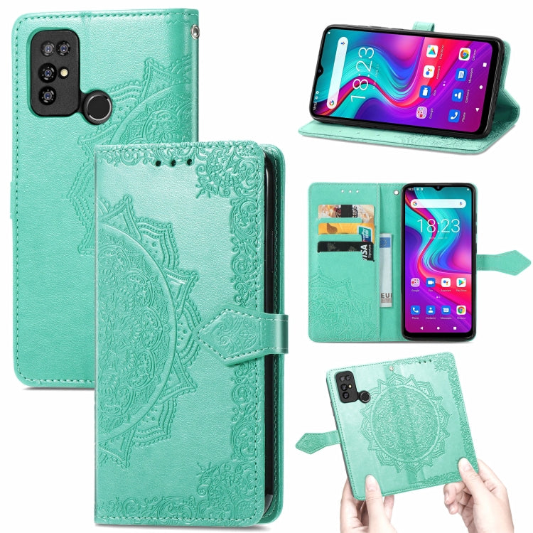 For Doogee X96 Pro Mandala Flower Embossed Horizontal Flip Leather Case with Holder & Three Card Slots & Wallet & Lanyard(Green) - More Brand by PMC TechLife | Online Shopping South Africa | PMC TechLife | Buy Now Pay Later Mobicred