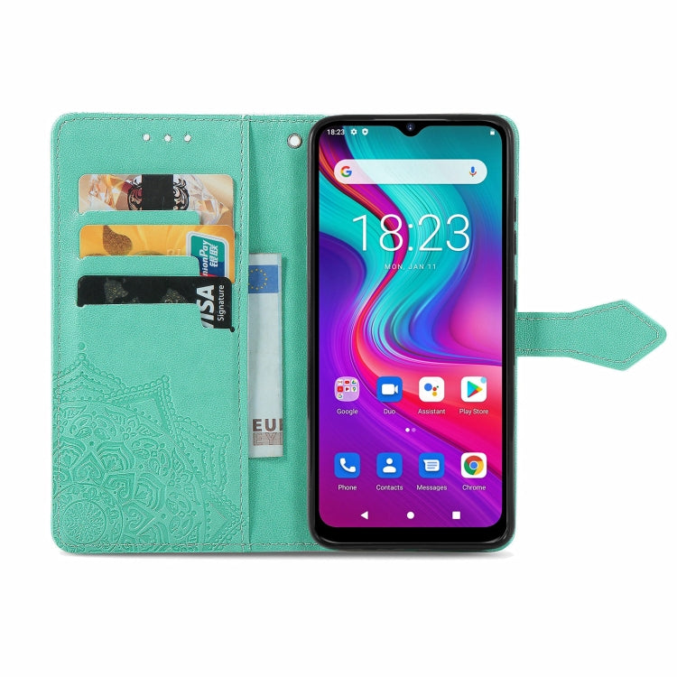 For Doogee X96 Pro Mandala Flower Embossed Horizontal Flip Leather Case with Holder & Three Card Slots & Wallet & Lanyard(Green) - More Brand by PMC TechLife | Online Shopping South Africa | PMC TechLife | Buy Now Pay Later Mobicred