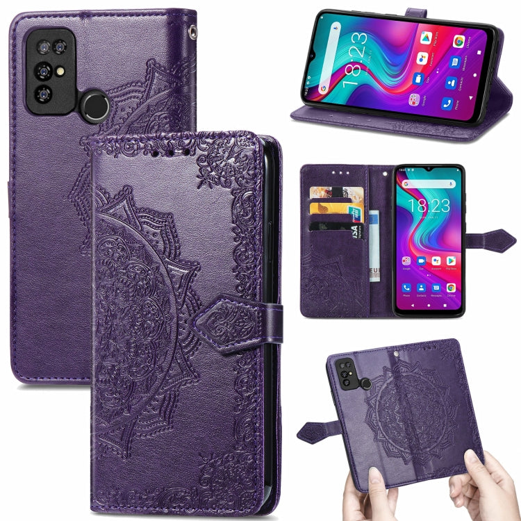 For Doogee X96 Pro Mandala Flower Embossed Horizontal Flip Leather Case with Holder & Three Card Slots & Wallet & Lanyard(Purple) - More Brand by PMC TechLife | Online Shopping South Africa | PMC TechLife | Buy Now Pay Later Mobicred
