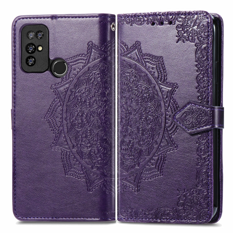 For Doogee X96 Pro Mandala Flower Embossed Horizontal Flip Leather Case with Holder & Three Card Slots & Wallet & Lanyard(Purple) - More Brand by PMC TechLife | Online Shopping South Africa | PMC TechLife | Buy Now Pay Later Mobicred