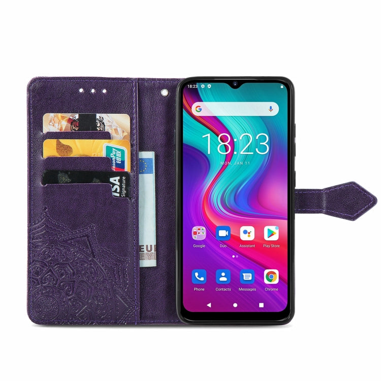 For Doogee X96 Pro Mandala Flower Embossed Horizontal Flip Leather Case with Holder & Three Card Slots & Wallet & Lanyard(Purple) - More Brand by PMC TechLife | Online Shopping South Africa | PMC TechLife | Buy Now Pay Later Mobicred