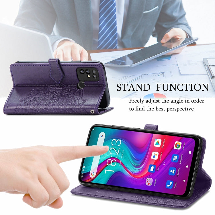 For Doogee X96 Pro Mandala Flower Embossed Horizontal Flip Leather Case with Holder & Three Card Slots & Wallet & Lanyard(Purple) - More Brand by PMC TechLife | Online Shopping South Africa | PMC TechLife | Buy Now Pay Later Mobicred
