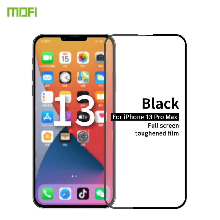 For iPhone 13 Pro Max MOFI 9H 2.5D Full Screen Tempered Glass Film (Black) - iPhone 13 Pro Max Tempered Glass by MOFI | Online Shopping South Africa | PMC TechLife | Buy Now Pay Later Mobicred