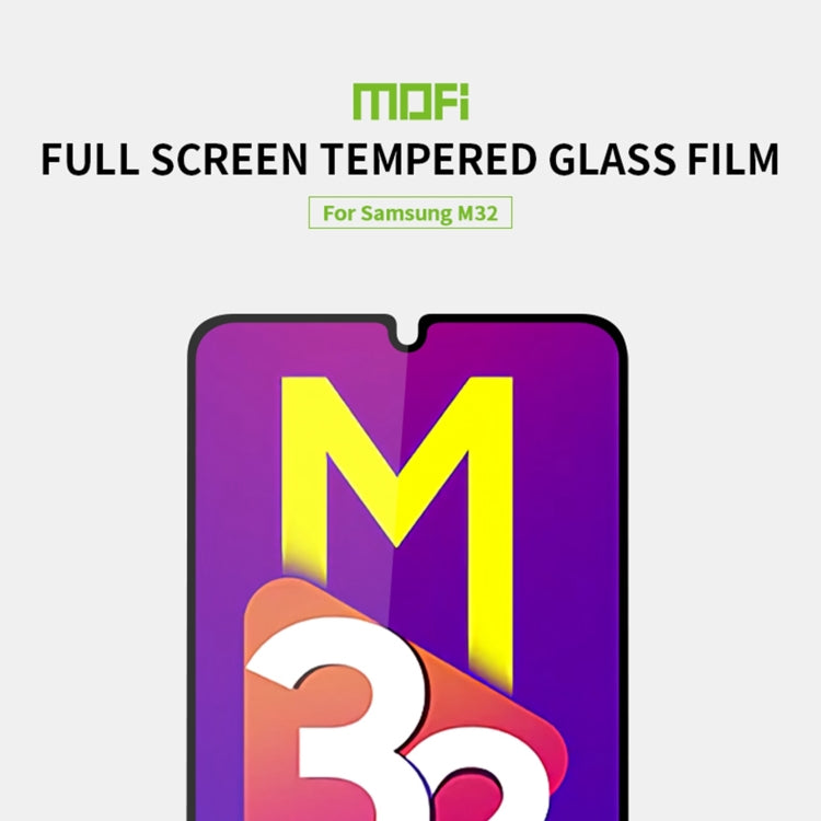 For Samsung Galaxy M32 MOFI 9H 2.5D Full Screen Tempered Glass Film(Black) - Galaxy Tempered Glass by MOFI | Online Shopping South Africa | PMC TechLife | Buy Now Pay Later Mobicred