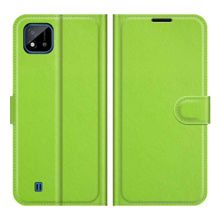 For OPPO Realme C11 2021 Litchi Texture Horizontal Flip Protective Case with Holder & Card Slots & Wallet(Green) - free shipping - PMC TechLife - Order now!