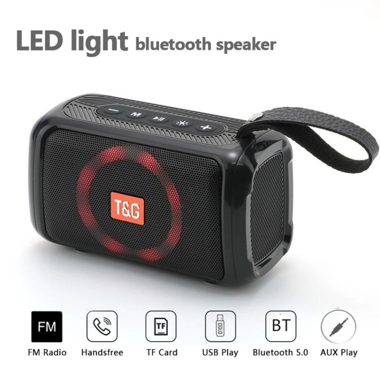 T&G TG193 Portable Bluetooth Speaker LED Light Water-resistant Outdoor Subwoofer Support TF Card / FM Radio / AUX(Green) - free shipping - PMC Jewellery - Order now!