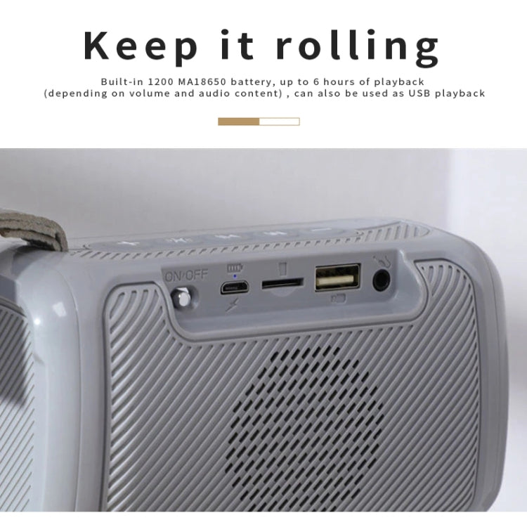 T&G TG193 Portable Bluetooth Speaker LED Light Water-resistant Outdoor Subwoofer Support TF Card / FM Radio / AUX(Green) - free shipping - PMC Jewellery - Order now!