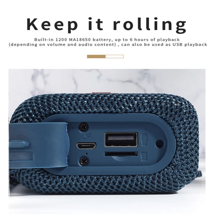 T&G TG313 Portable Outdoor Waterproof Bluetooth Speaker Subwoofer Support TF Card FM Radio AUX(Gray) - free shipping - PMC Jewellery - Order now!
