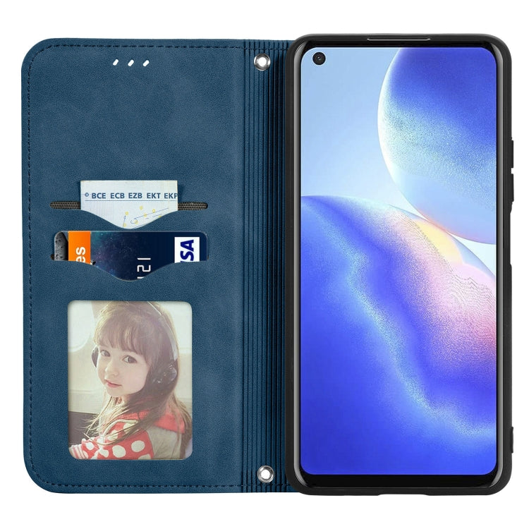 For Blackview A90 Retro Skin Feel Business Magnetic Horizontal Flip Leather Case with Holder & Card Slots & Wallet & Photo Frame(Blue) - More Brand by PMC TechLife | Online Shopping South Africa | PMC TechLife | Buy Now Pay Later Mobicred