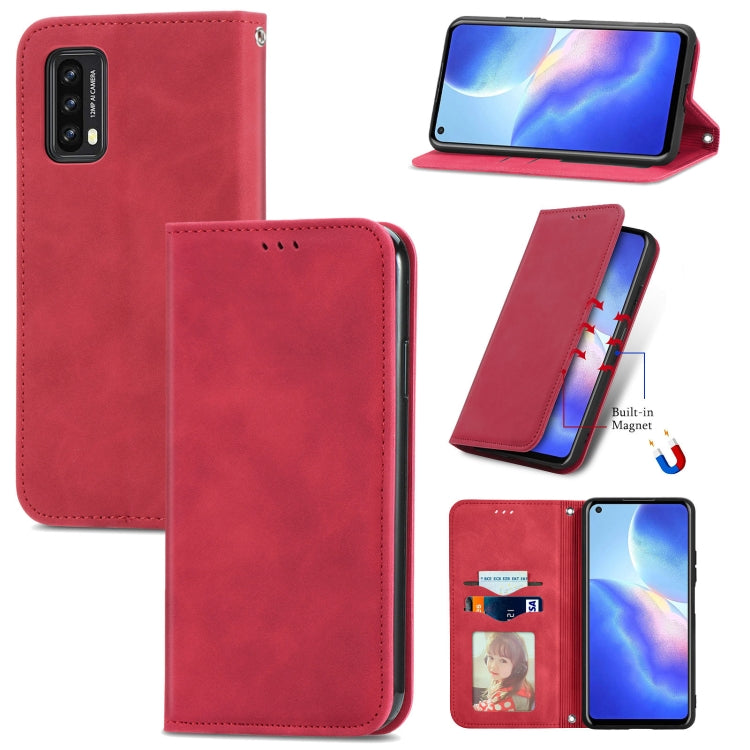 For Blackview A90 Retro Skin Feel Business Magnetic Horizontal Flip Leather Case with Holder & Card Slots & Wallet & Photo Frame(Red) - More Brand by PMC TechLife | Online Shopping South Africa | PMC TechLife | Buy Now Pay Later Mobicred