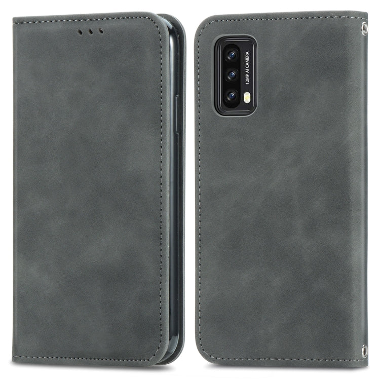 For Blackview A90 Retro Skin Feel Business Magnetic Horizontal Flip Leather Case with Holder & Card Slots & Wallet & Photo Frame(Gray) - More Brand by PMC TechLife | Online Shopping South Africa | PMC TechLife | Buy Now Pay Later Mobicred