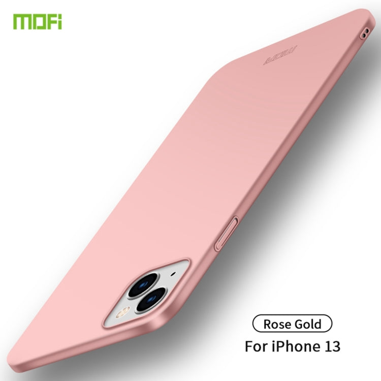 For iPhone 13 MOFI Frosted PC Ultra-thin Hard Case(Rose Gold) - free shipping - PMC TechLife - Order now!