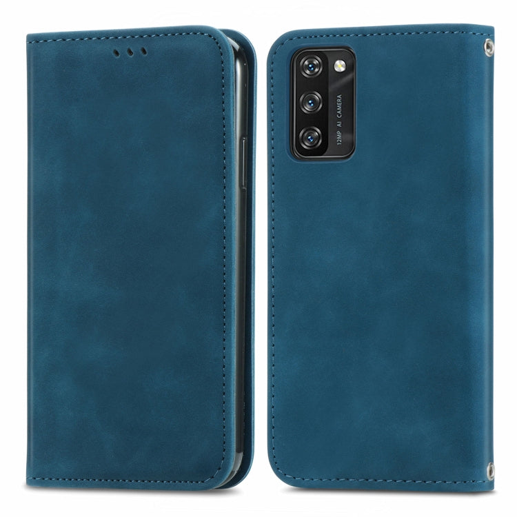 For Blackview A100 Retro Skin Feel Business Magnetic Horizontal Flip Leather Case with Holder & Card Slots & Wallet & Photo Frame(Blue) - free shipping - PMC TechLife - Order now!