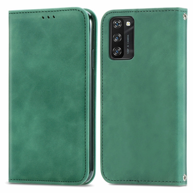 For Blackview A100 Retro Skin Feel Business Magnetic Horizontal Flip Leather Case with Holder & Card Slots & Wallet & Photo Frame(Green) - More Brand by PMC TechLife | Online Shopping South Africa | PMC TechLife