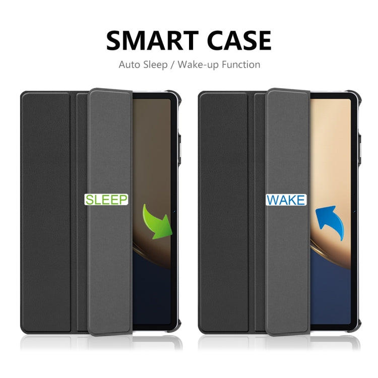 For Honor Tablet V7 Pro ENKAY Custer Texture Horizontal Flip PU+PC Leather Case with Three-folding Holder & Sleep / Wake-up Function(Dark Blue) - Honor by ENKAY | Online Shopping South Africa | PMC TechLife | Buy Now Pay Later Mobicred