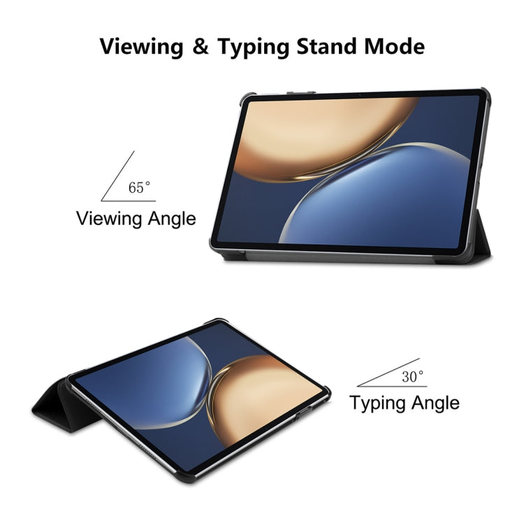 For Honor Tablet V7 Pro ENKAY Custer Texture Horizontal Flip PU+PC Leather Case with Three-folding Holder & Sleep / Wake-up Function(Dark Blue) - Honor by ENKAY | Online Shopping South Africa | PMC TechLife | Buy Now Pay Later Mobicred