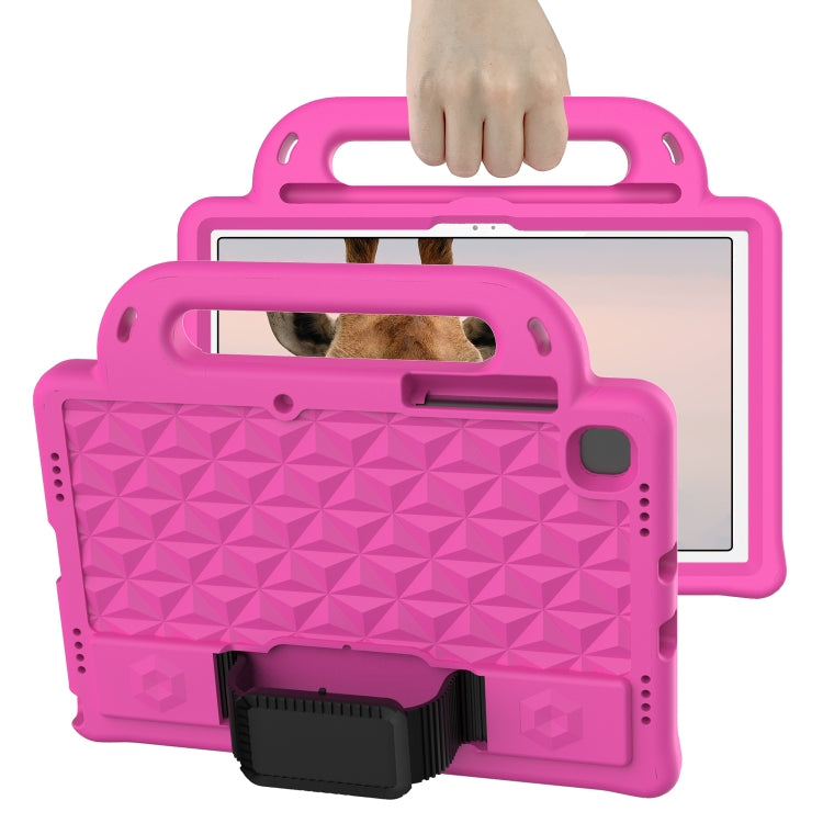 For Lenovo Tab M10 Plus TB-X606 10.3 Diamond Series EVA Anti-Fall Shockproof Sleeve Protective Shell Case with Holder & Strap(Rose Red) - Lenovo by PMC TechLife | Online Shopping South Africa | PMC TechLife | Buy Now Pay Later Mobicred
