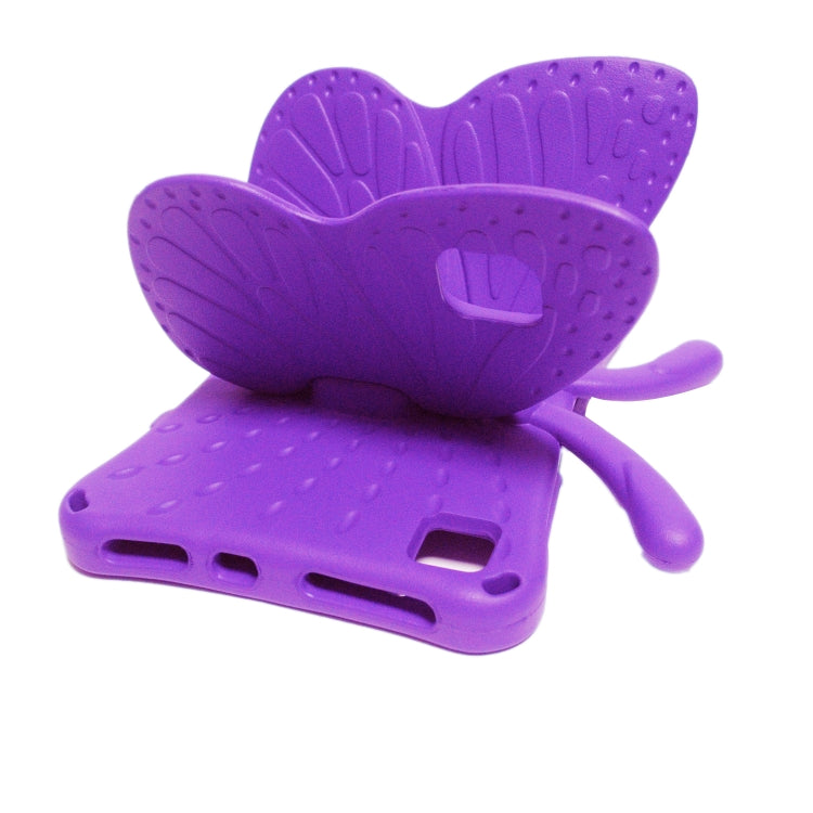 For Lenovo Tab M10 Plus TB-X606F/X 10.1 Butterfly Bracket Style EVA Children Falling Proof Cover Protective Case(Purple) - Lenovo by PMC TechLife | Online Shopping South Africa | PMC TechLife | Buy Now Pay Later Mobicred