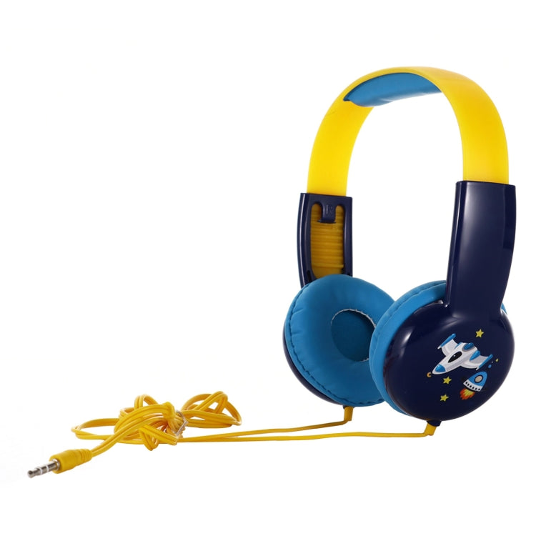 KID101 Portable Cute Children Learning Wired Headphone(Black Yellow) - Multimedia Headset by PMC TechLife | Online Shopping South Africa | PMC TechLife | Buy Now Pay Later Mobicred