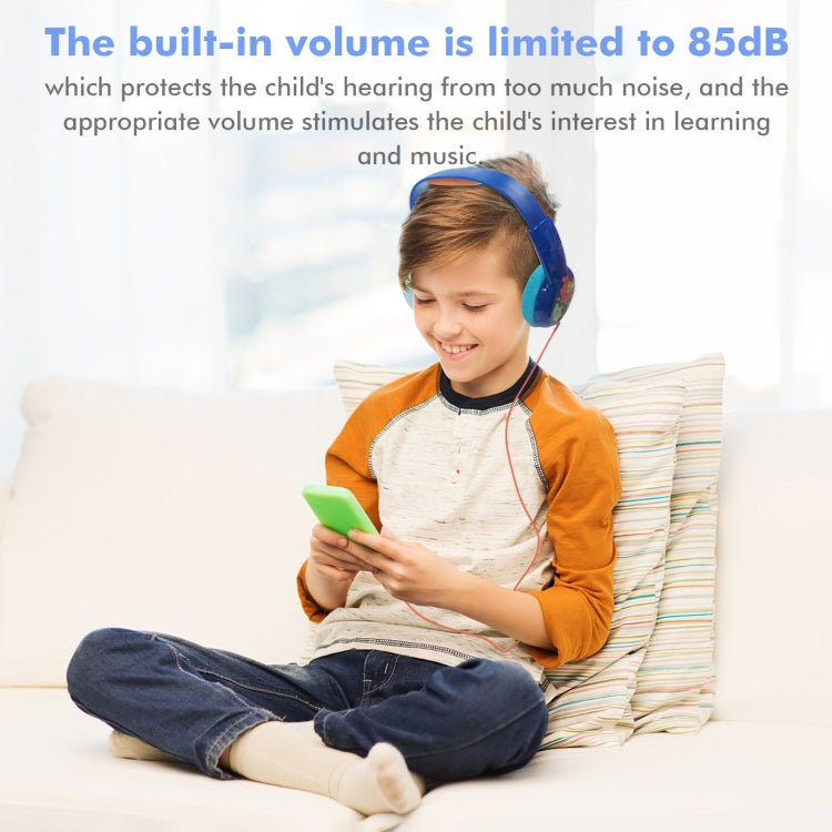 KID101 Portable Cute Children Learning Wired Headphone(Blue Red) - Multimedia Headset by PMC TechLife | Online Shopping South Africa | PMC TechLife | Buy Now Pay Later Mobicred