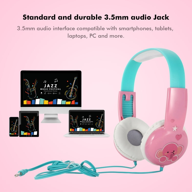 KID101 Portable Cute Children Learning Wired Headphone(Blue Red) - Multimedia Headset by PMC TechLife | Online Shopping South Africa | PMC TechLife | Buy Now Pay Later Mobicred