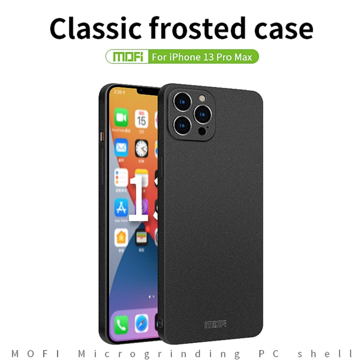 For iPhone 13 Pro Max MOFI Fandun Series Frosted PC Ultra-thin All-inclusive Protective Case (Blue) - free shipping - PMC TechLife - Order now!