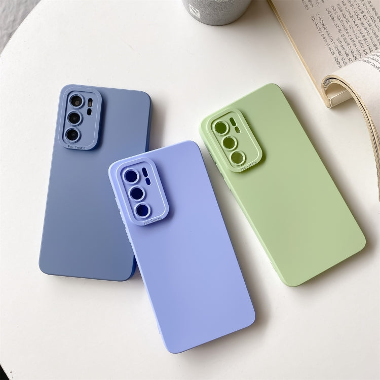 For Huawei P30 Pro Straight Side Liquid Silicone Phone Case(Blue) - Huawei Cases by PMC TechLife | Online Shopping South Africa | PMC TechLife